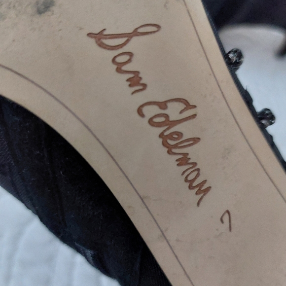 SAM EDELMAN "KAMI" BEADED KITTEN HEEL BOOTIES - Picture 10 of 12